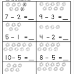 1 Digit Subtraction Worksheet School