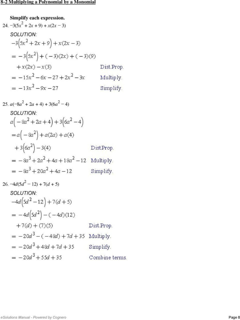 10 1 Adding And Subtracting Polynomials Worksheet Answers Melting Clock