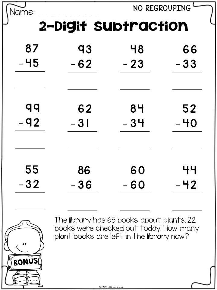 2 Digit Addition And Subtraction Addition And Subtraction Worksheets 