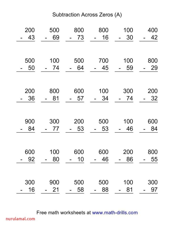 2nd Grade Math Worksheets Subtraction To 20 Subtraction Worksheets 