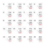 3 Digit Subtraction Sheet 2 Answers Subtraction Worksheets