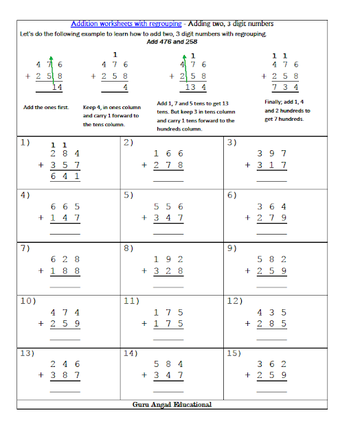 3 Digit Subtraction With Regrouping Worksheets 3rd Grade Subtraction 