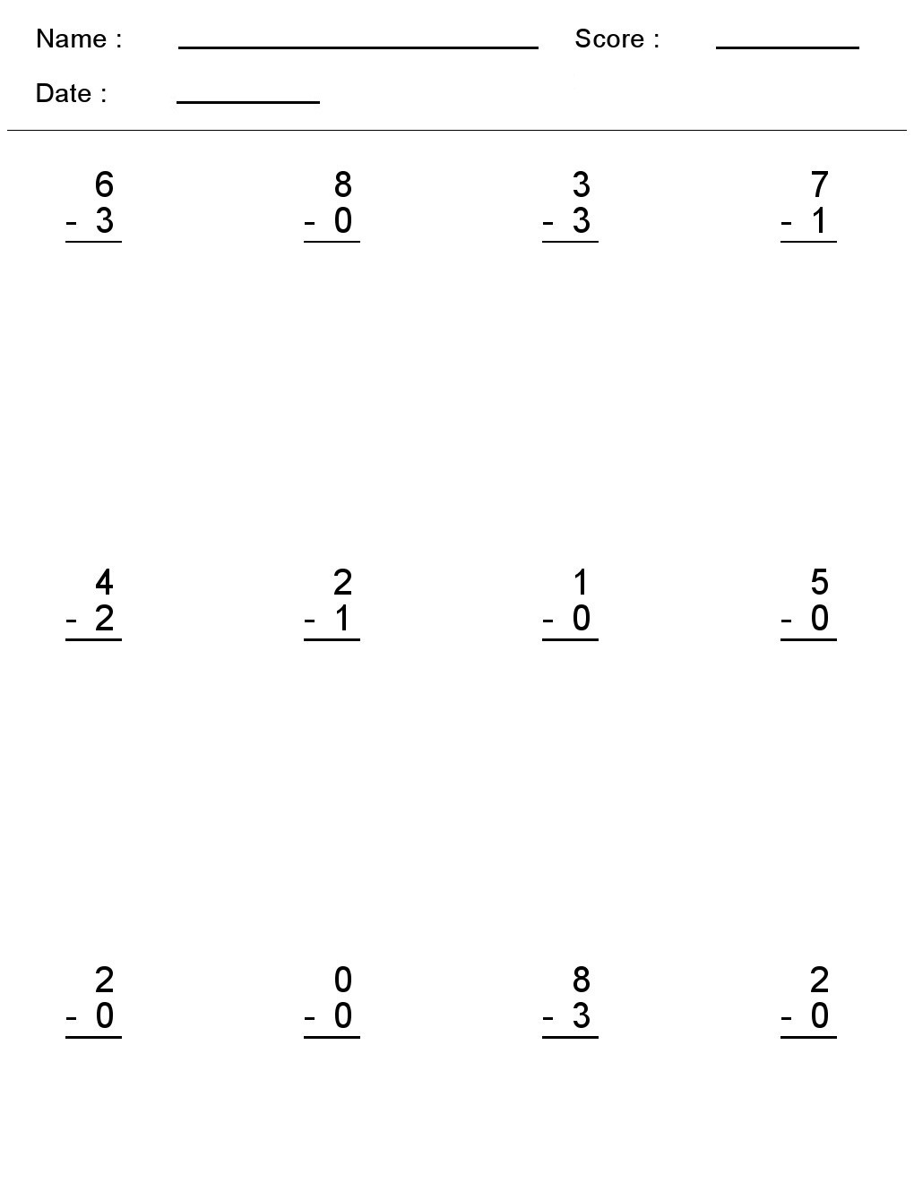 30 Subtracting Across Zeros Worksheet Education Template