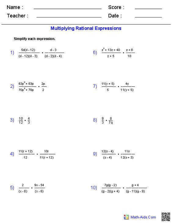 32 Adding And Subtracting Rational Expressions Worksheet Worksheet 