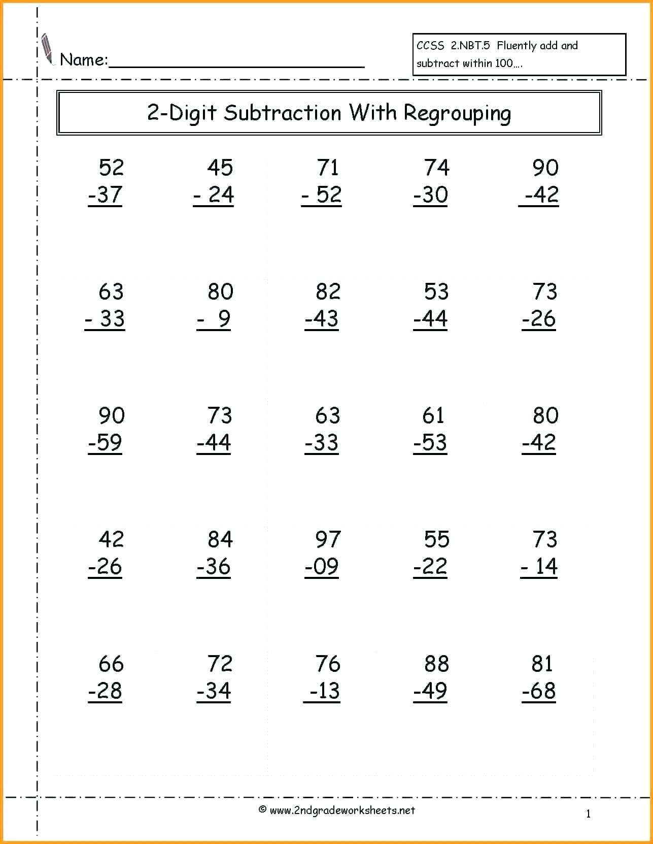 4 Free Math Worksheets Third Grade 3 Addition Adding 2 Digit Plus 1 