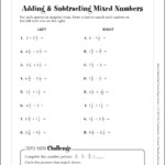 5th Grade Math Worksheets Adding And Subtracting Fractions Worksheet