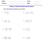 Add And Subtract Radicals Worksheet Pdf George Curlee s Addition