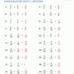 Adding And Subtracting Fractions With Like Denominators Worksheets