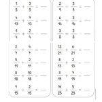 Adding And Subtracting Fractions With Unlike Denominators Worksheets
