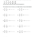 Adding And Subtracting Negative Fractions Worksheet Fraction