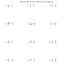 Adding And Subtracting Negative Fractions Worksheets Fraction