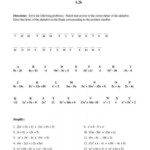 Adding And Subtracting Polynomials Worksheet Answers Glencoe