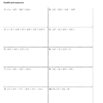 Adding And Subtracting Polynomials Worksheets