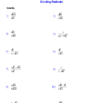 Adding And Subtracting Radicals Worksheet Answer Key Thekidsworksheet