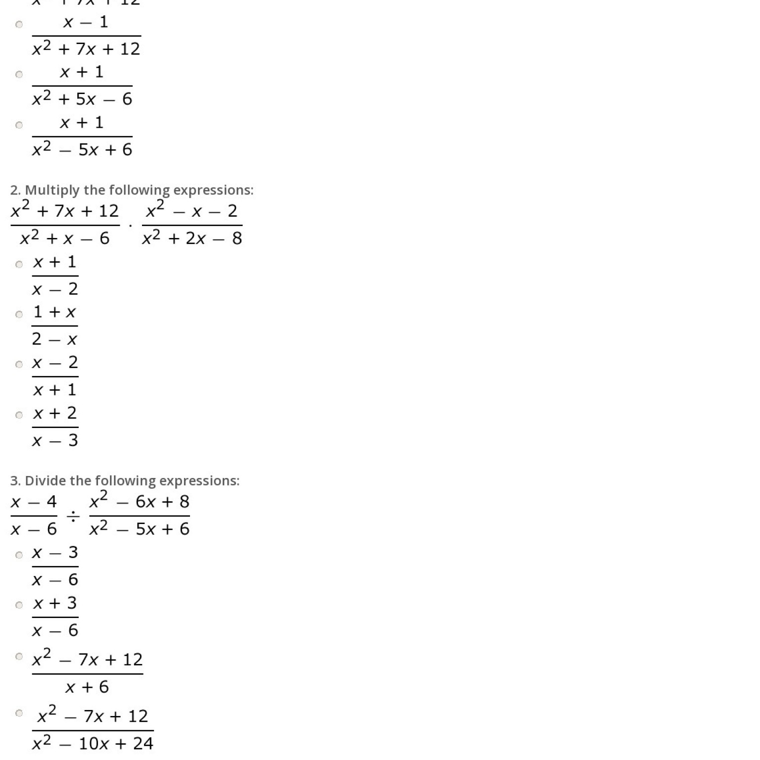 Adding And Subtracting Rational Expressions Worksheet Algebra 2 