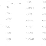 Adding And Subtracting Rational Expressions Worksheet Answers