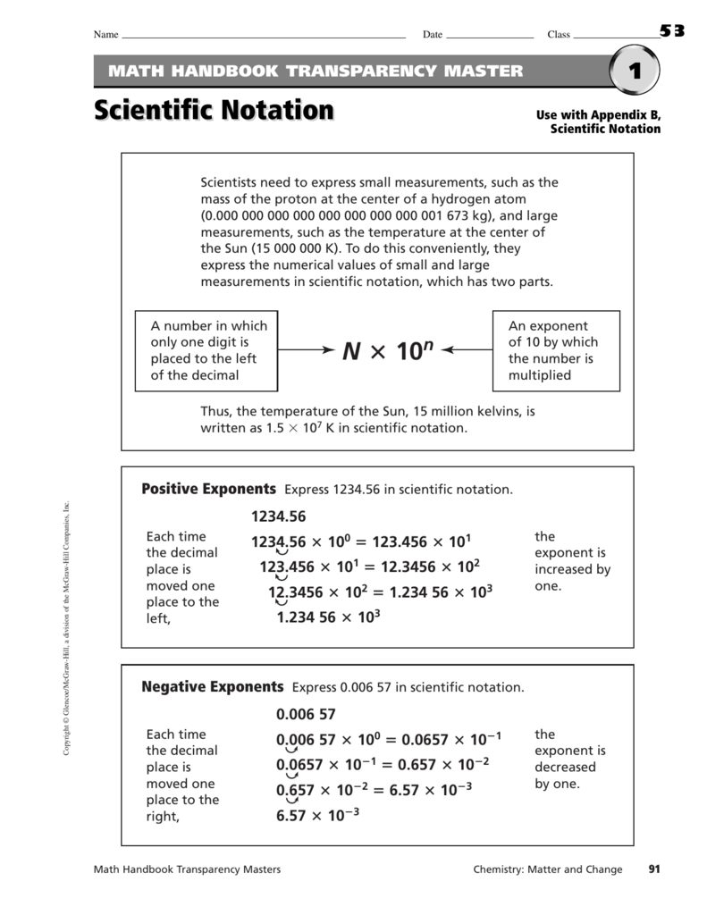 Adding And Subtracting Scientific Notation Worksheet With Answer Key 