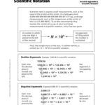 Adding And Subtracting Scientific Notation Worksheet With Answer Key