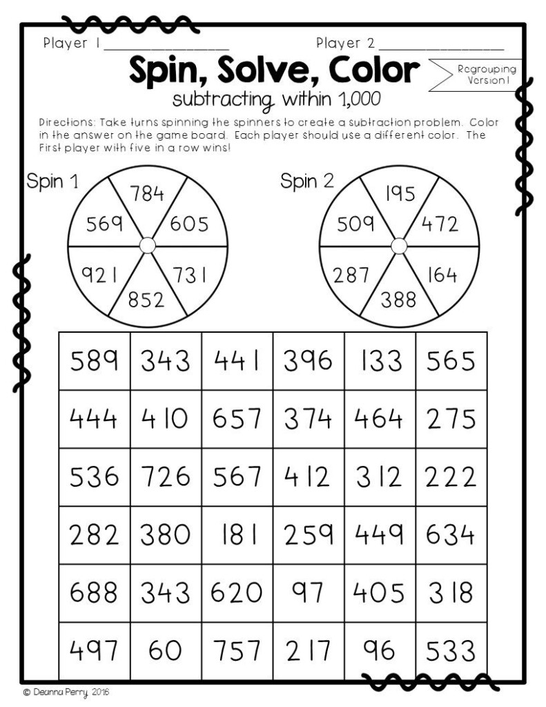 Adding And Subtracting Within 1000 Worksheets 3rd Grade Worksheets