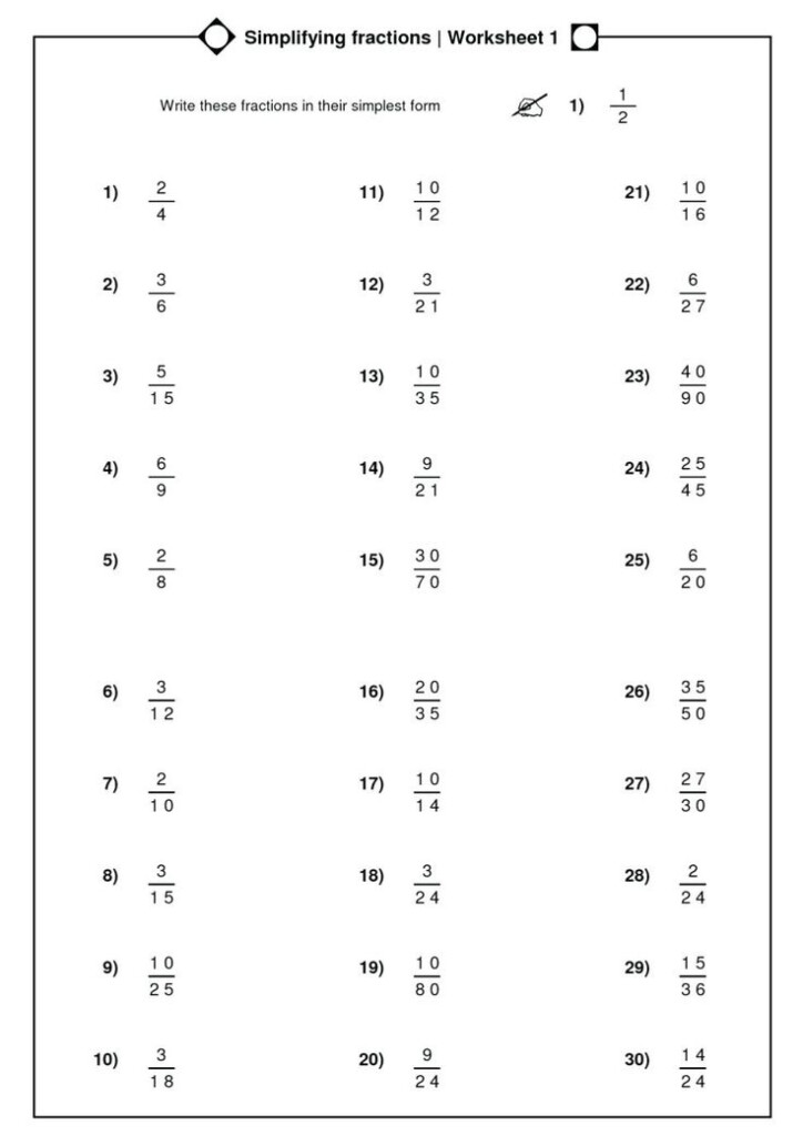 Adding Fractions Worksheets How To Add And Simplify Fractions Math 