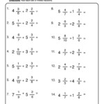 Adding Mixed Numbers Worksheet Adding Mixed Number Mixed Numbers