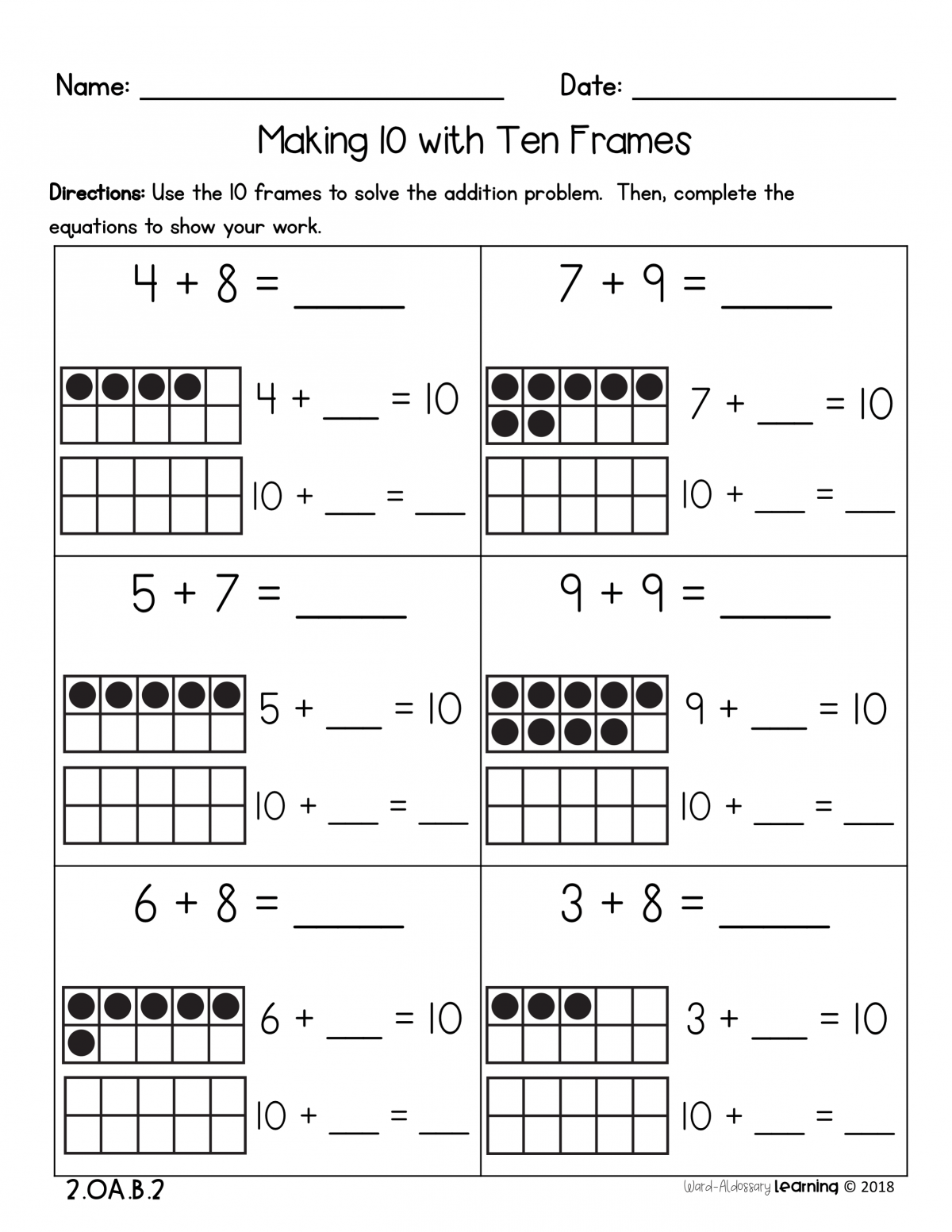 Addition Activities For 2nd Grade Worksheets Worksheet Hero