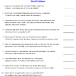 Addition And Subtraction Word Problems Worksheets For Grade 4