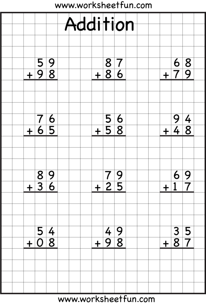 Addition Regrouping 2nd Grade Math Worksheets School Worksheets 