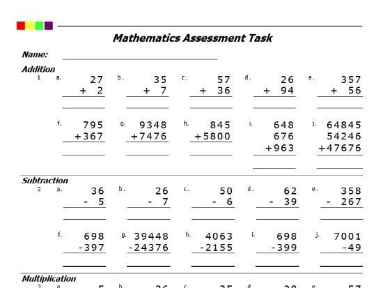 Addition Subtraction Multiplication Worksheets Worksheet Hero