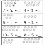 Free 1 Digit Spring Subtraction Math Worksheet Free4Classrooms