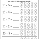 Free Fall Math Worksheet For Kindergarten Subtraction Made By