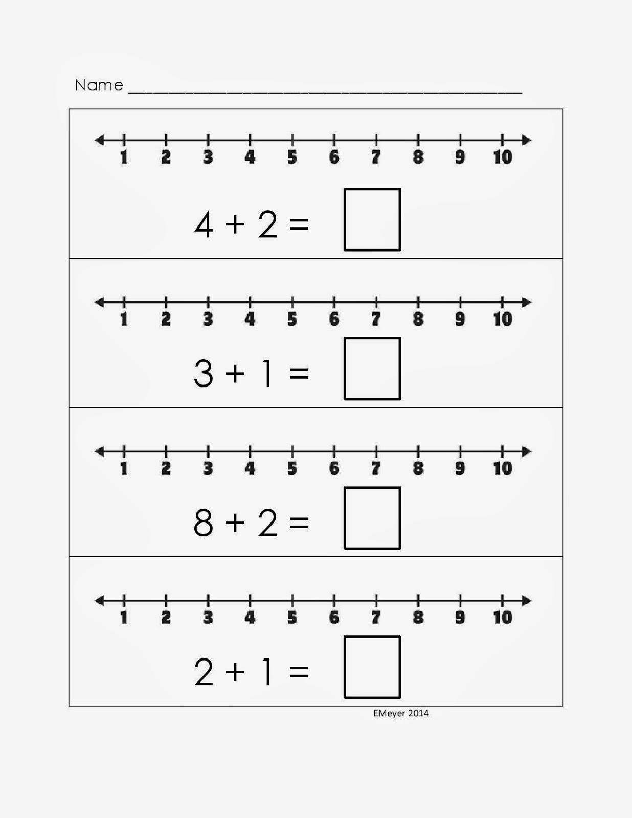 GrowinginPre K And K Addition And Subtraction On A Number Line