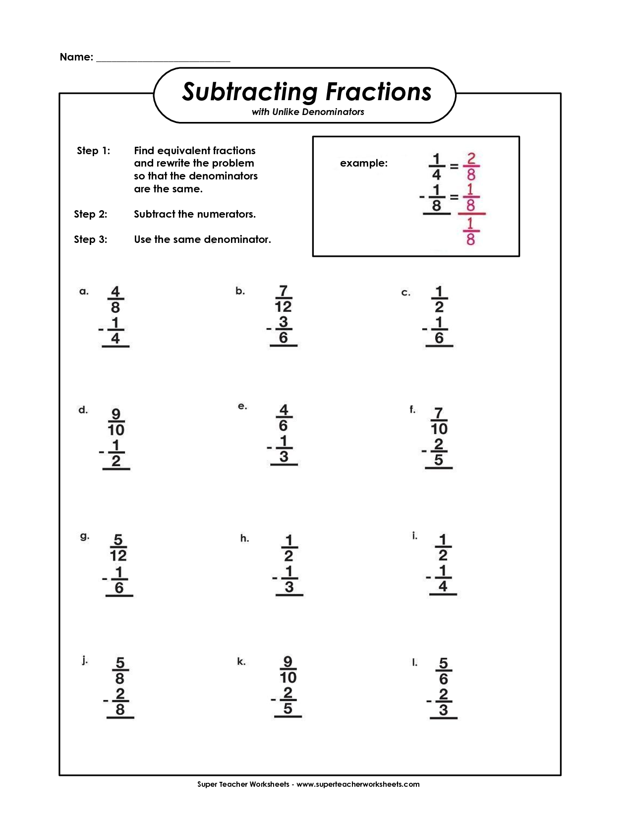 How To s Wiki 88 How To Add Fractions With Unlike Denominators 5th Grade