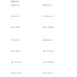 Image Result For Solving Addition And Subtraction Equations Worksheets