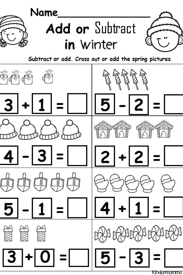 Kindergarten Math Addition And Subtraction Worksheets Worksheet Hero