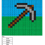 MA2 Minecraft Pickaxe Addition And Subtraction Coloring Pages BIG