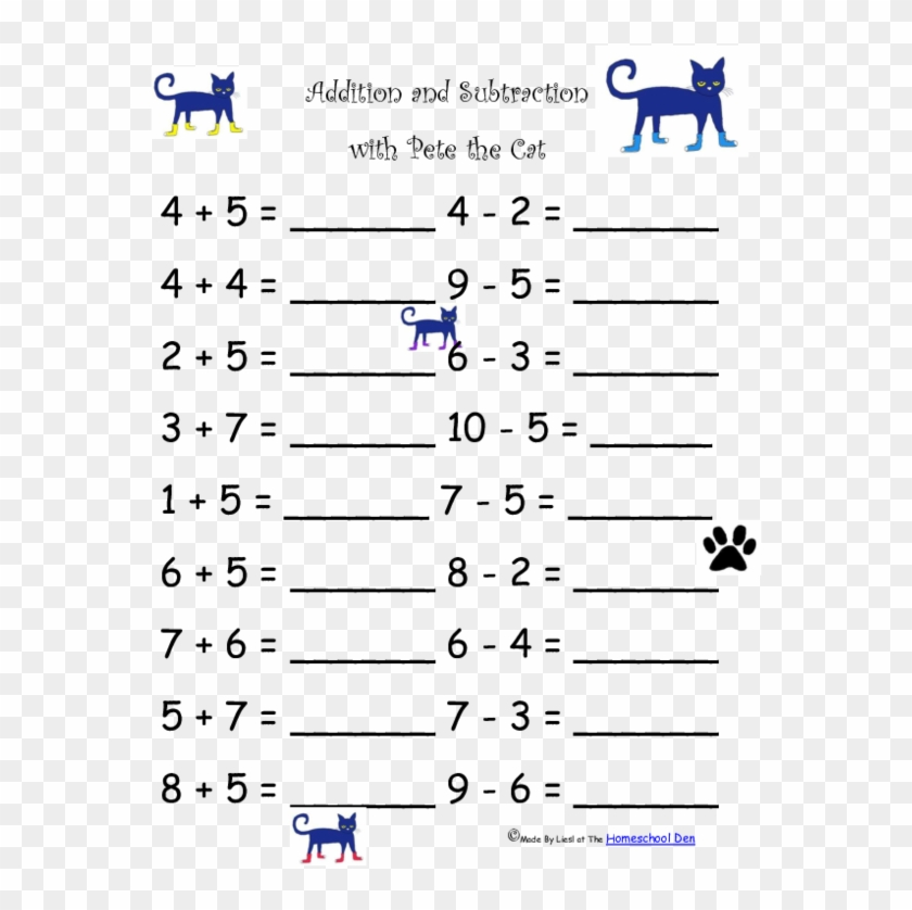Pdf Grade 1 Math Worksheets Addition And Subtraction HD Png Download