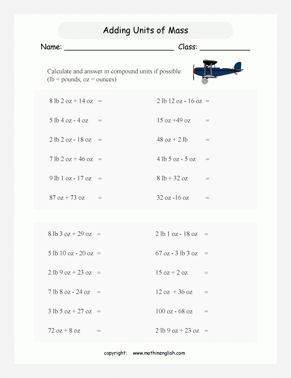 Printable Primary Math Worksheet For Math Grades 1 To 6 Based On The 