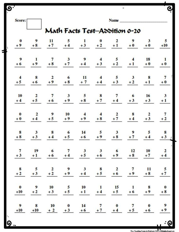 Quick Easy Take Home Addition Subtraction Math Facts Flashcards 0