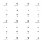 Subtracting Across Zeros Worksheet Grade 3 Worksheets Free Download