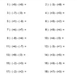 Subtraction Of Integers Worksheets New Integers Topic Area Algebra