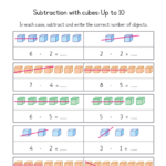 Subtraction Worksheets For Grade 1 With Pictures 1st Grade