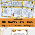 Third Grade Halloween Addition And Subtraction Task Cards And Digital