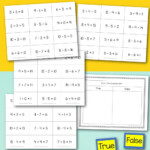 True False Equation Sort For Addition Subtraction Practice In 2021