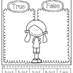 True Or False Subtraction Worksheet For Kindergarten This Packet Is Ja