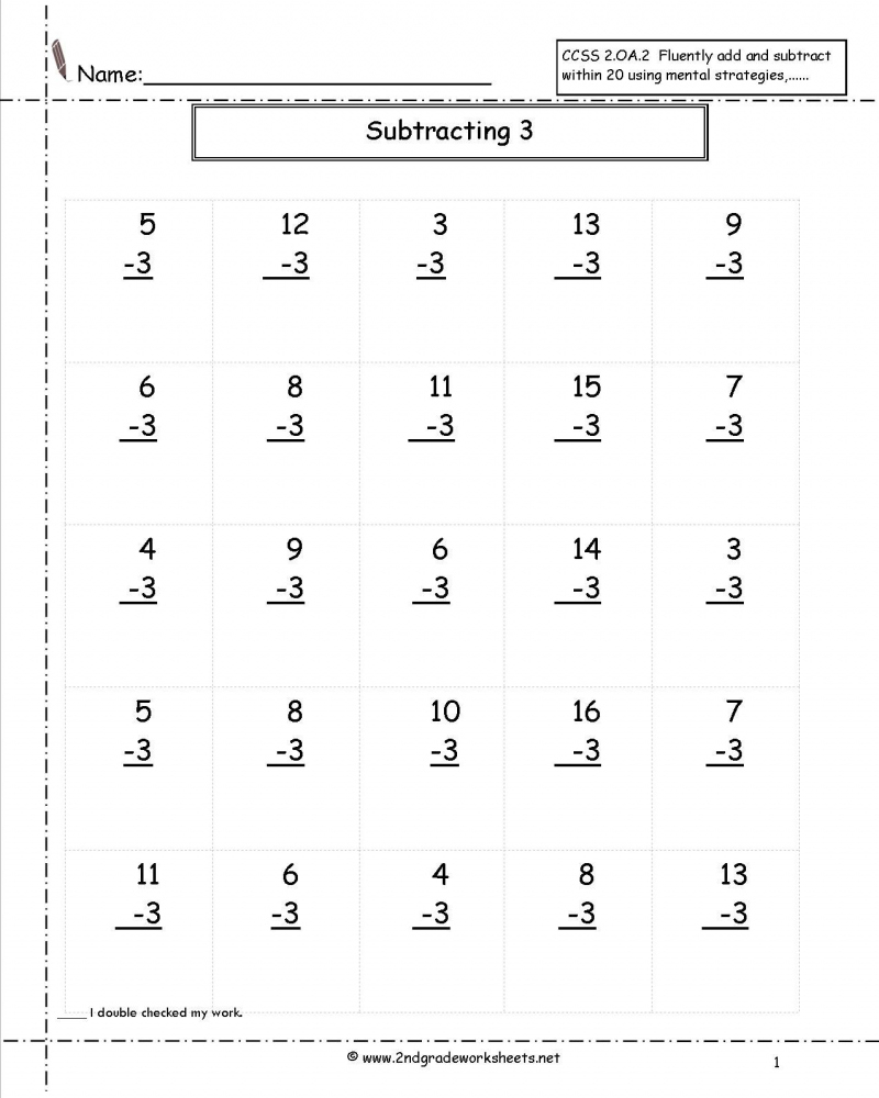 Two Digit Subtraction Without Regrouping Worksheet Math Worksheets 