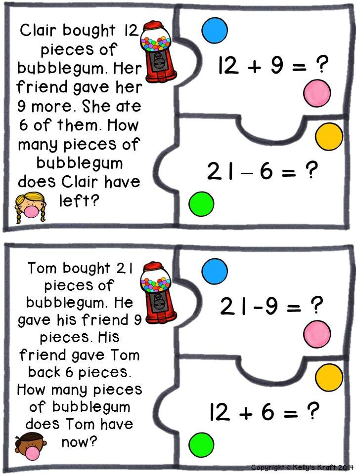 Two Step Word Problems Kindergarten Math Worksheets Math Word