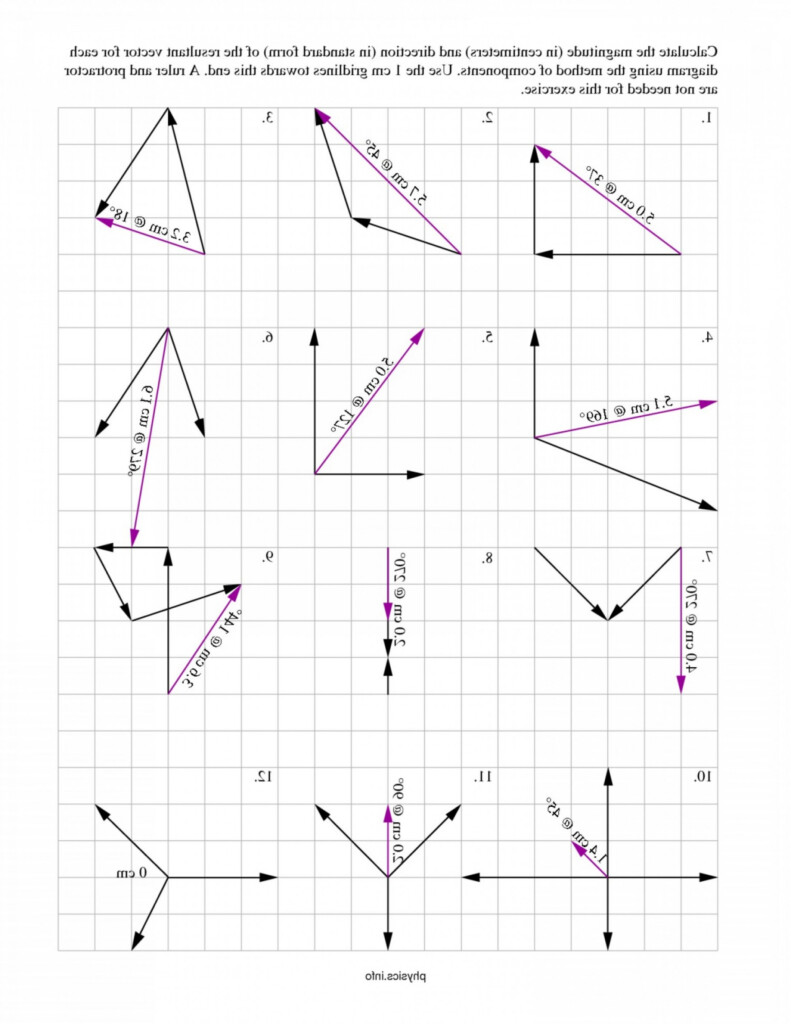 Vector Addition And Subtraction Worksheet At Vectorified