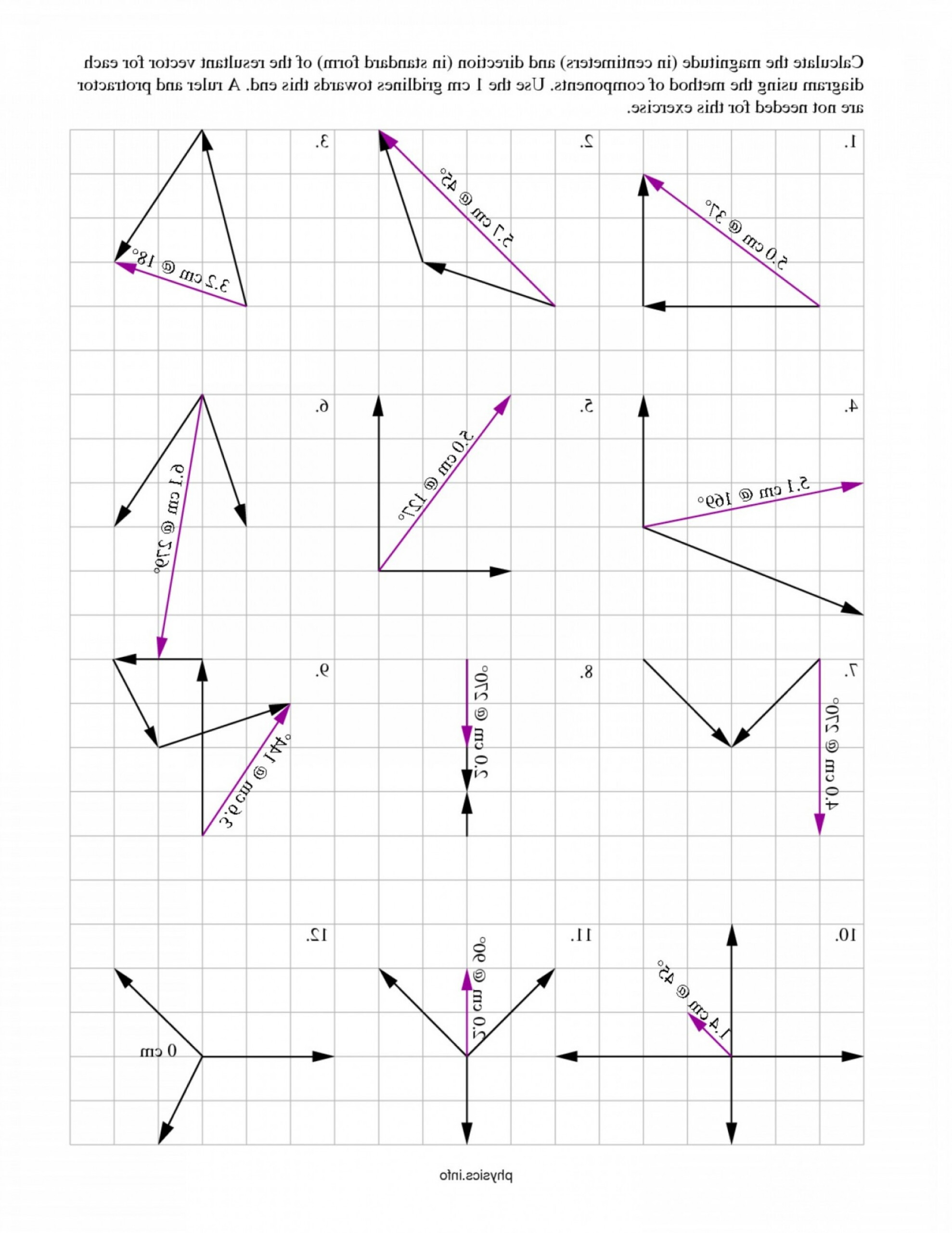 Vector Addition And Subtraction Worksheet At Vectorified 