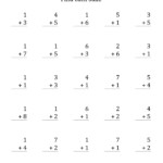 25 Single Digit Addition Questions With No Regrouping A Addition